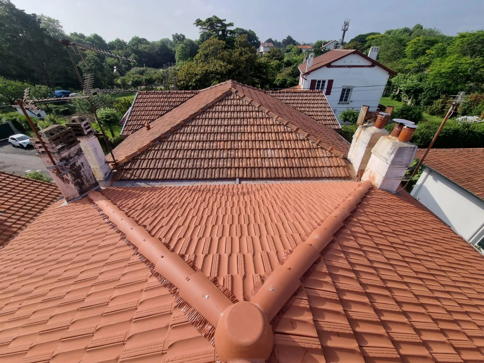 Changement de toiture et zinguerie Chantier toiture et zinguerie biarrtiz