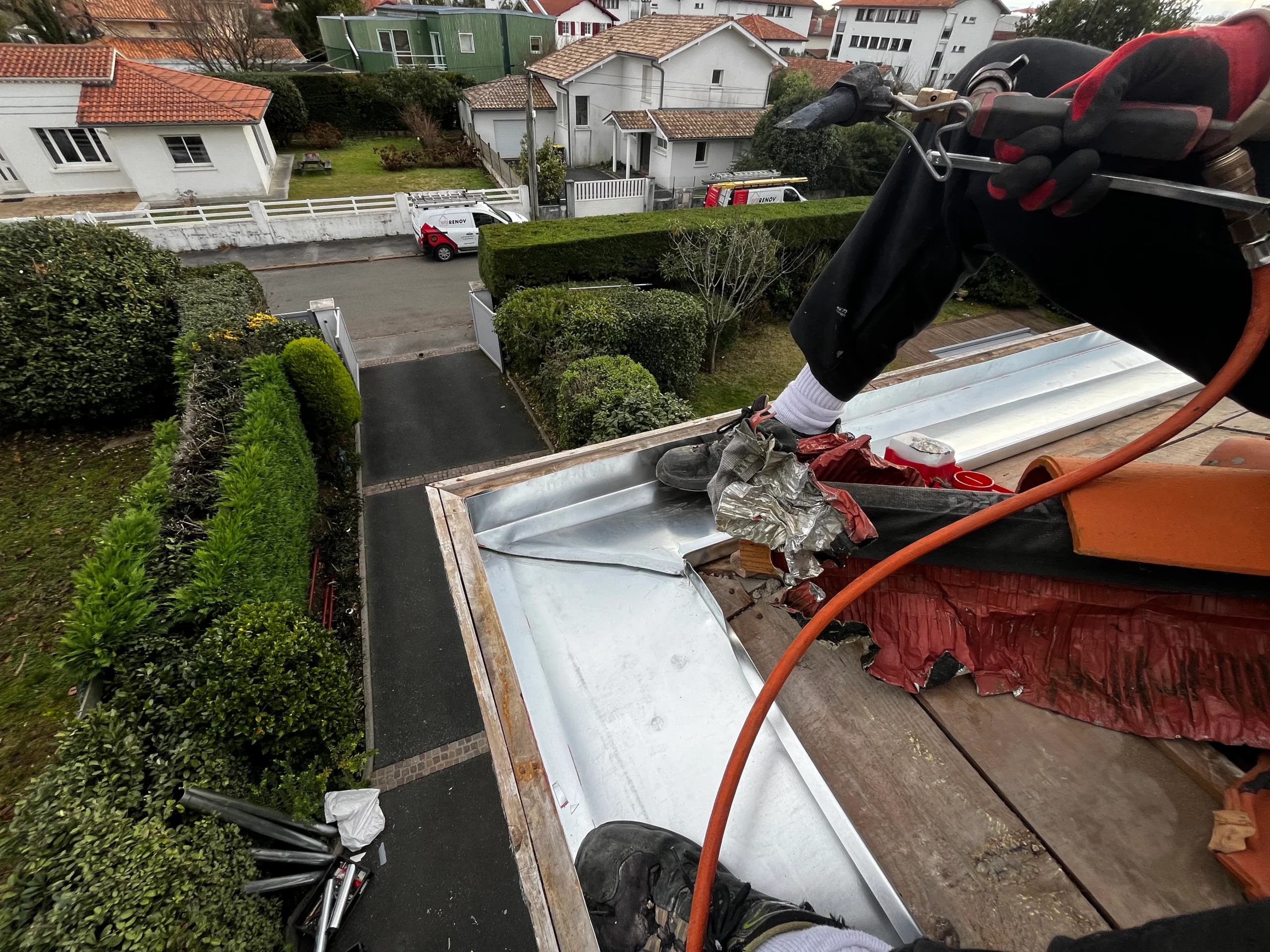 Remplacement cheneau en zinc anglet