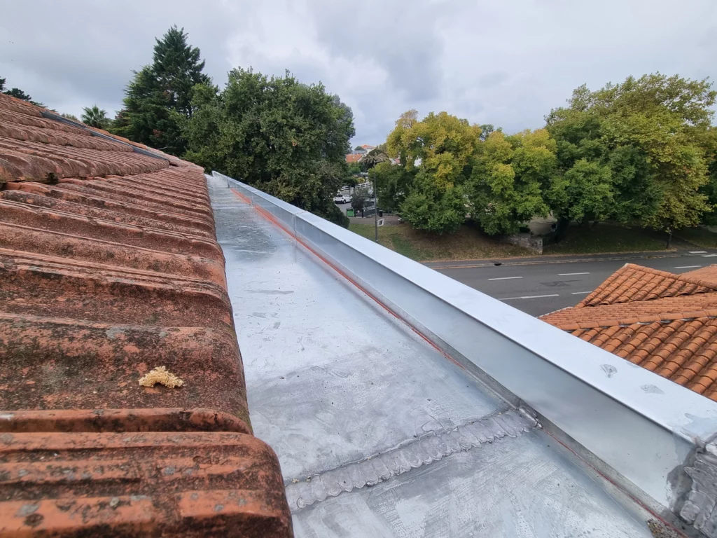 Remplacement de cheneau en zinc à Anglet